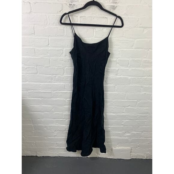 J. Crew Women's Scoop-Neck Pullover Maxi Dress Sleeveless Solid Black Size 2 - Picture 1 of 3